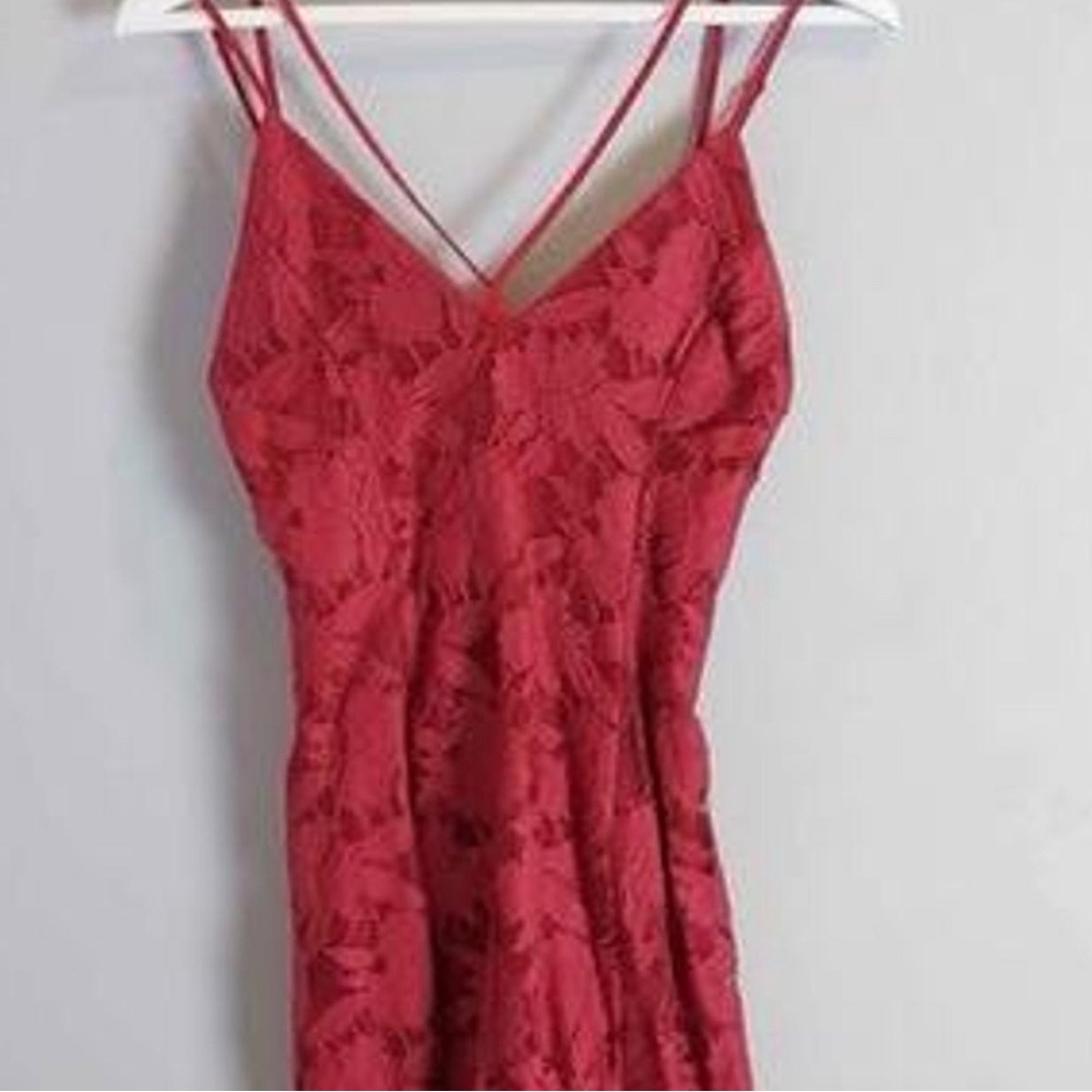 Forever 21 Red Lace Mini Dress